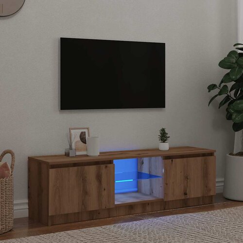 vidaXL TV ormarić s LED svjetlima Artisan hrast 140x40x35 5 cm Cijene