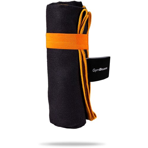 GymBeam Brzosu&amp;scaron;eći sportski ručnik Black/Orange Slike