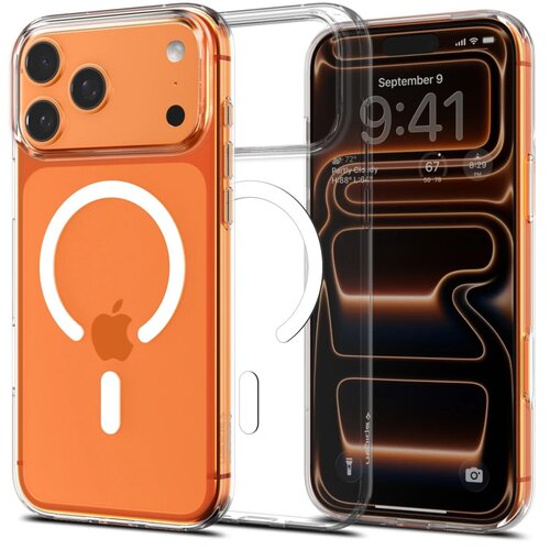 Spigen LIQUID CRYSTAL MAG MAGSAFE maska za IPHONE 17 PRO MAX CLEAR/WHITE Slike