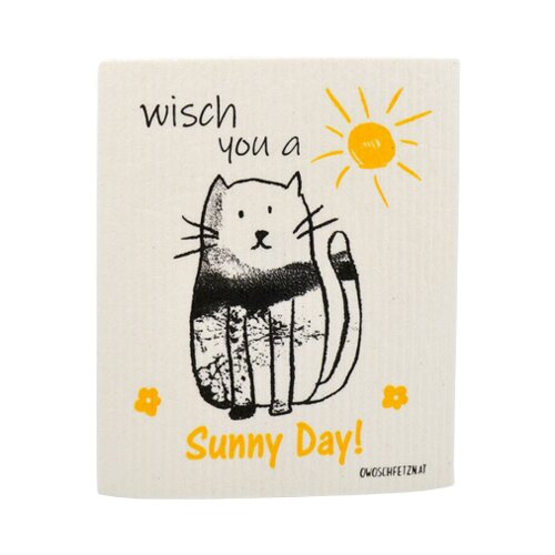 OWOSCHFETZN Spužvasta krpa "Mačka Frieda" - Sunny Day Cijene
