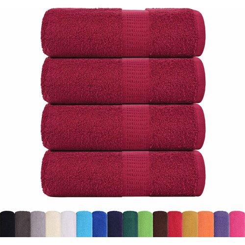  Ručnici za goste FROGN 4 kom. Bordo 30x50 cm 360 g/m&amp;sup2; Slike