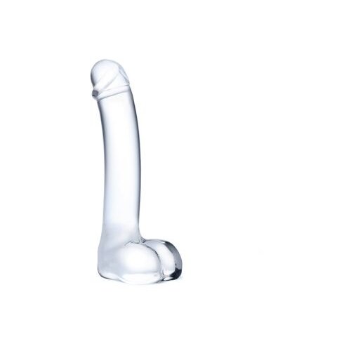 Gläs Realistic Curved Glass G-Spot Dildo Cijene