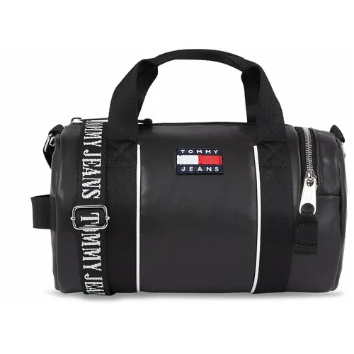 Tommy Jeans Ročna torba Tjw Heritage Barrel Bag AW0AW15431 Črna