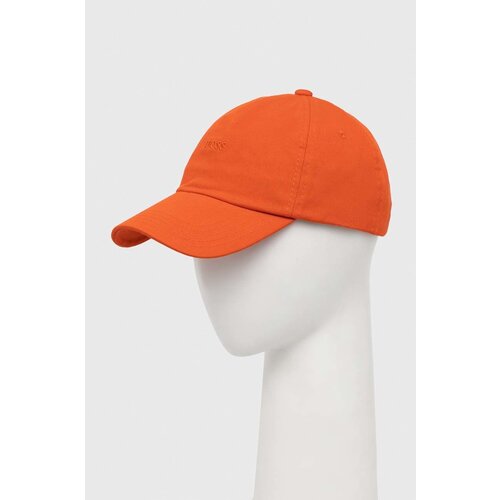 Boss Bombažna bejzbolska kapa ORANGE oranžna barva Slike