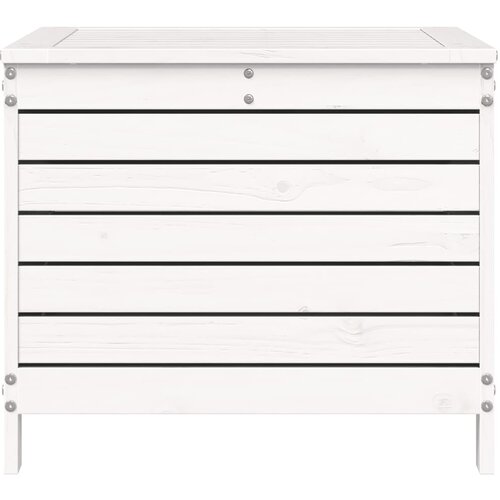  Vrtni tabure bijeli 62 x 63,5 x 53,5 cm od masivne borovine Slike
