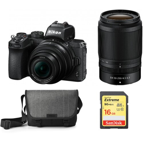 Nikon Z50 set 16-50mm f/3.5-6.3 VR + 50-250mm f/4.5-6.3 VR + Poklon torbica i kartica 16GB Cene