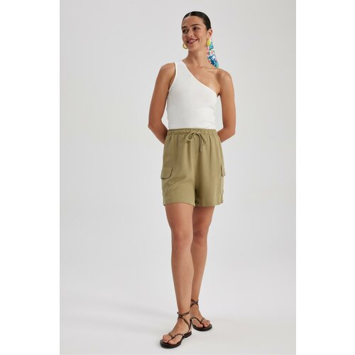 Defacto high waist linen blend shorts Slike