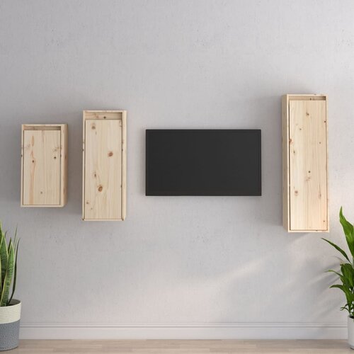 The Living Store TV omarica 3 kosi trdna borovina - TV Omarica, (21375720) Cene