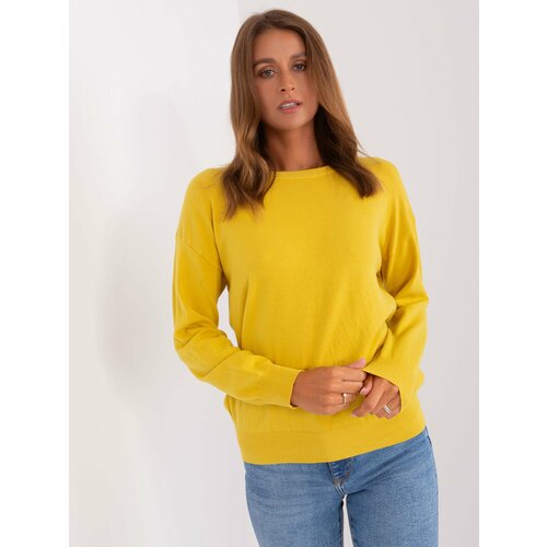 Fashion Hunters Yellow classic sweater with long sleeves Slike
