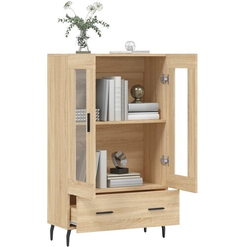  Visoka komoda boja hrasta 69,5 x 31 x 115 cm konstruirano drvo Slike