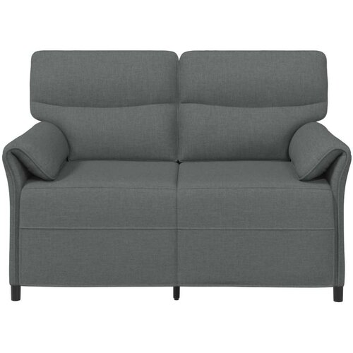 SOFA 100% poliester metalna konstrukcija MDF &Scaron;perploča - Tamnosiva 2-Sjedalo (120 cm) Cijene
