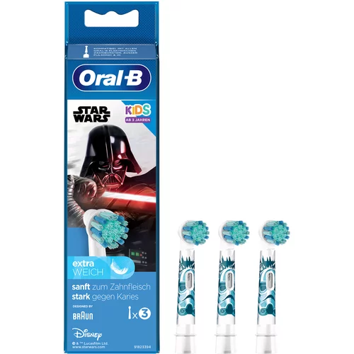 Oral-b kids Brush Heads Star Wars zamjenska glava za električnu četkicu za zube 3 kom