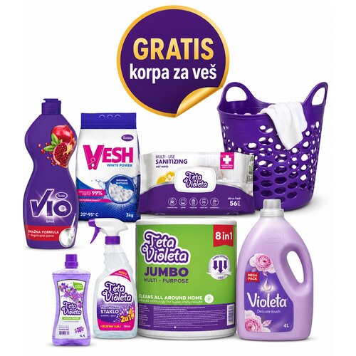 Violeta paket za domaćinstvo 7u1+ GRATIS korpa za veš Cene