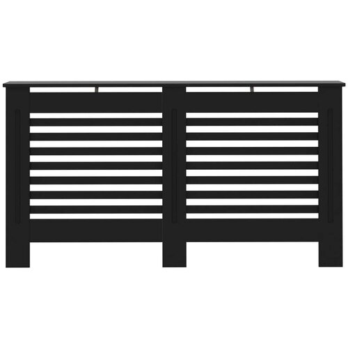 VidaXL pokrov za radijator crni 152 x 19 x 81 cm mdf Slike