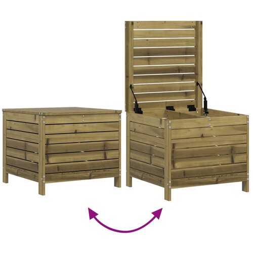  Vrtni tabure 62 x 63,5 x 53,5 cm od impregnirane borovine Slike
