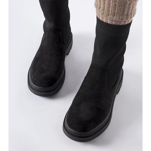 Gemre Black sock chunky boots Hawkins Cene