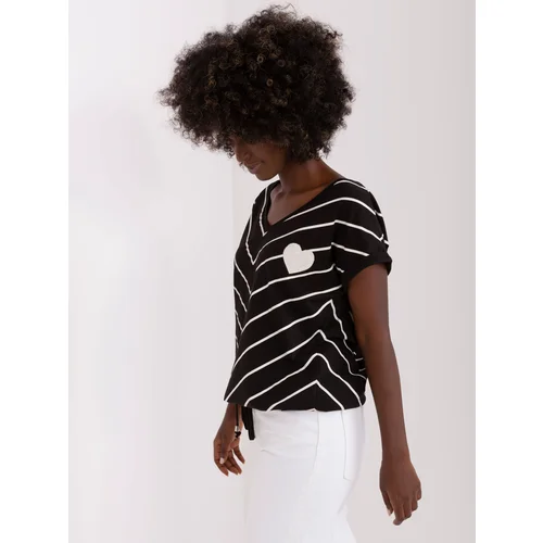 Fashion Hunters Black and white striped blouse