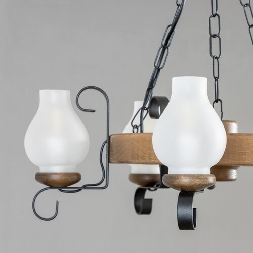  Brilagi - Luster na lancu ROATA 5xE14/40W/230V, prečnik 50 cm, buk/orah Slike