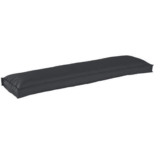 VidaXL Paletni jastučići Set od 2 Crna Tkanina 150 x 40 x 8 cm Slike