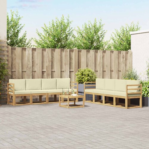  Set vanjskih sofa 9 kom. Bijela i krem Cene
