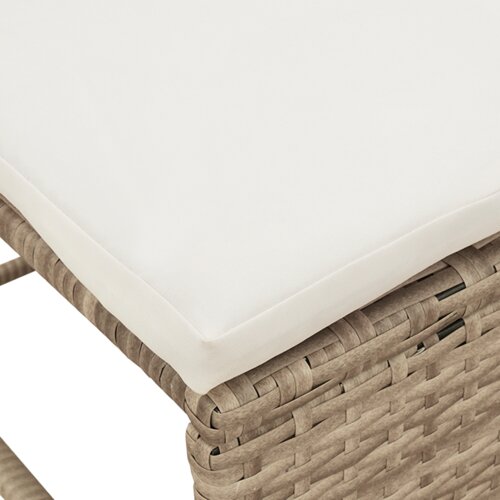 vidaXL Zunanji sofa set Bež in krem Ratan in tkanina Srednje Trajno Cene