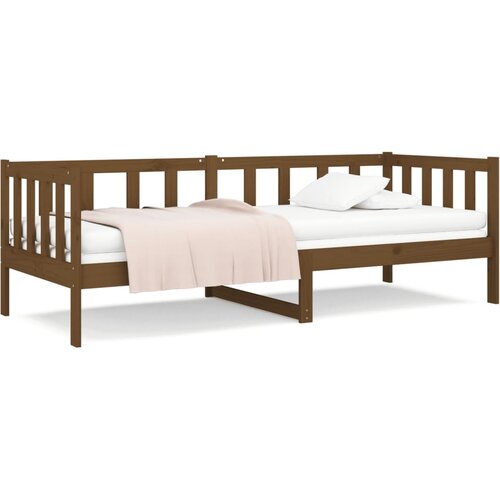  Dnevni ležaj smeđa boja meda 80 x 200 cm od masivne borovine Slike