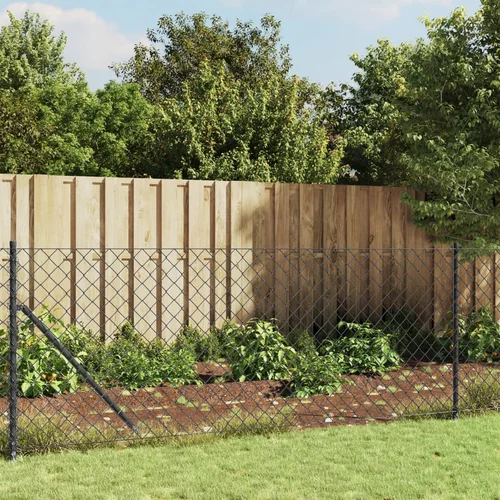 Žičana ograda s prirubnicom antracit 1,1 x 10 m