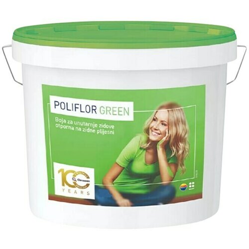  Unutarnja disperzijska boja Poliflor Green (Bijela, Mat, 5 l) Cijene