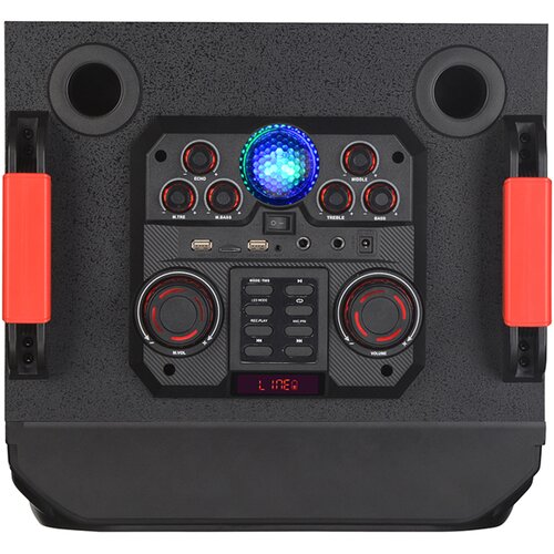 Zvučnik Bluetooth NDR-1526 100W 2x15 sa dva mikrofona crni Slike