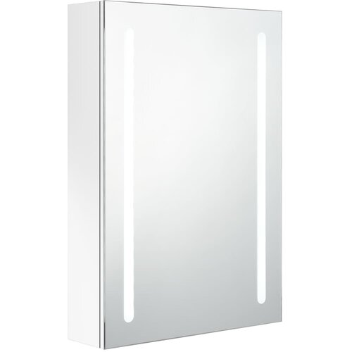 Maison Chic LED Kopalniška omarica - Kopalniški kabinet z ogledalom sijoče bela 50x13x70 cm, (21794837) Cene