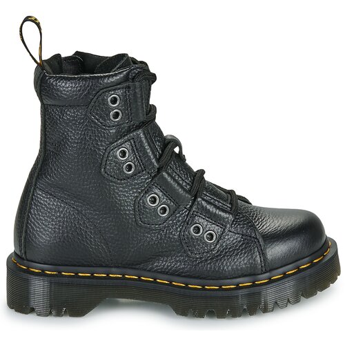 Dr. Martens Pol&amp;scaron;kornji 1460 Lace To Toe Boot Black Milled Nappa Črna Slike