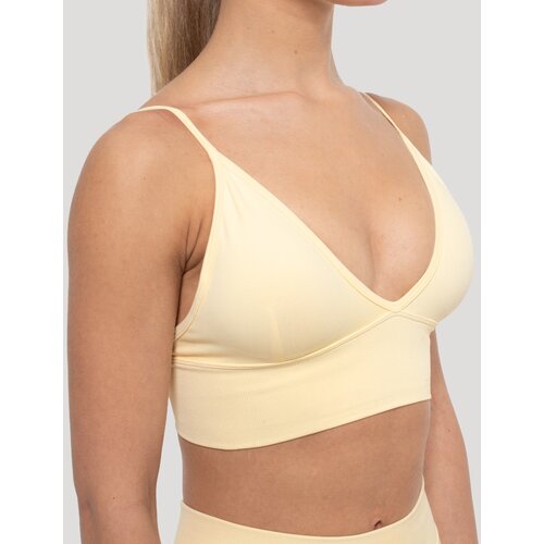 GymBeam Sportski grudnjak Luma Butter Yellow L Slike