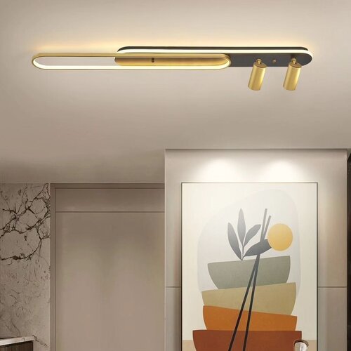 Opviq Zidna lampa 3000K, 75W LED, crno-zlatna Cijene