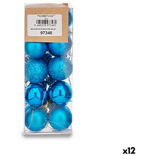  Set božićnih kuglica Ø 3 cm Plava Plastika (12 kom.) Cijene