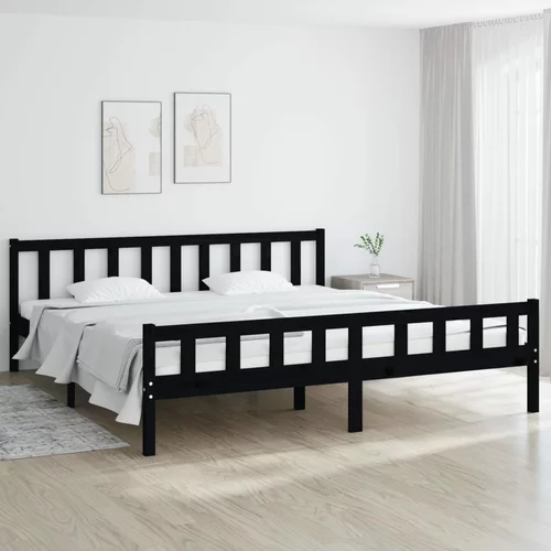  za krevet od masivnog drva crni 160 x 200 cm