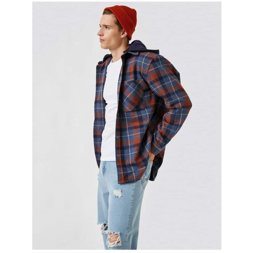Koton Hooded Plaid Lumberjack Shirt Slike