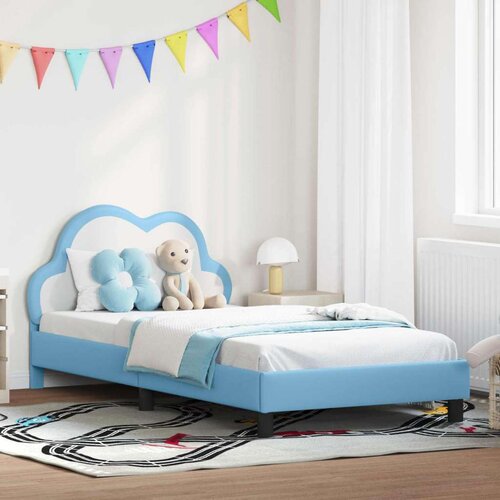  Otroški posteljni okvir z vznožjem Modra 90 x 200 cm PU, (5000104754) Cene