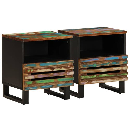  Noćni ormarići 2 kom 40x34x46 cm od masivnog obnovljenog drva Cijene