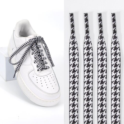INF Črtaste vezalke 140 cm, 2 para Black&White, (21663770) Cene