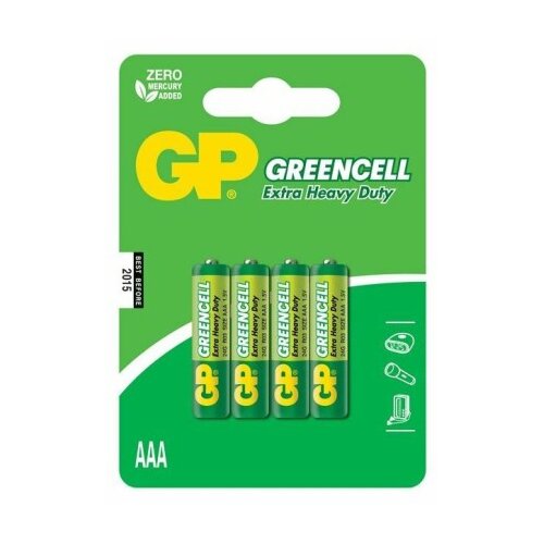 Gp cink kloridna baterija AAA 4kom GreenCell Slike