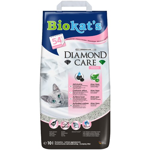 Biokats Poskusno pakiranje! 2 x 10 l Diamond Care pesek za mačke - 20 l Cene