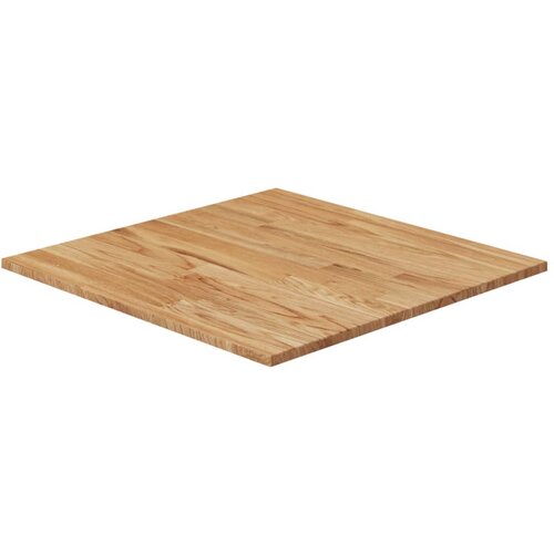 vidaXL Okrogla mizna plošča svetlo rjava 80x80x1,5 cm trdna hrastovina Cene
