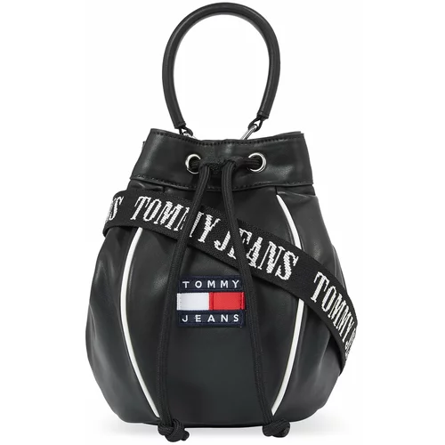 Tommy Jeans Ročna torba Tjw Heritage Bucket Bag AW0AW15437 Black BDS