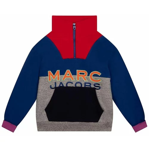 Marc Jacobs Dječja pamučna dukserica boja: tamno plava, s uzorkom