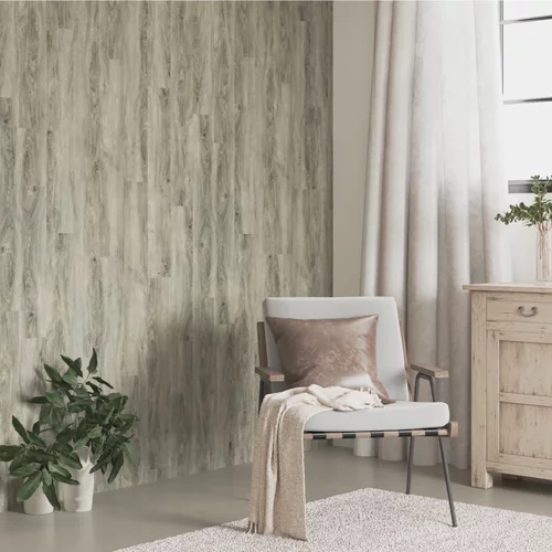  Zidne ploče s izgledom drva sive od PVC-a 4,12 m²