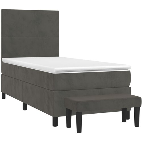 Box spring krevet s madracem tamnosivi 90x190 cm bar&amp;scaron;unasti Slike