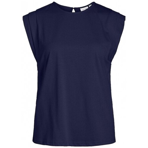 Only VILA Top Sinata S/S - Navy Blazer Plava Cijene