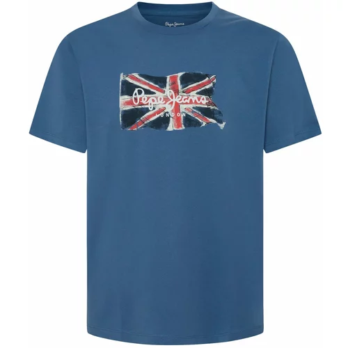 PepeJeans Majica 'CLAG' plava / mornarsko plava / crvena / bijela