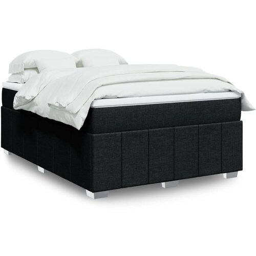 vidaXL Krevet s oprugama i madracem crni 140 x 190 cm od tkanine Cijene