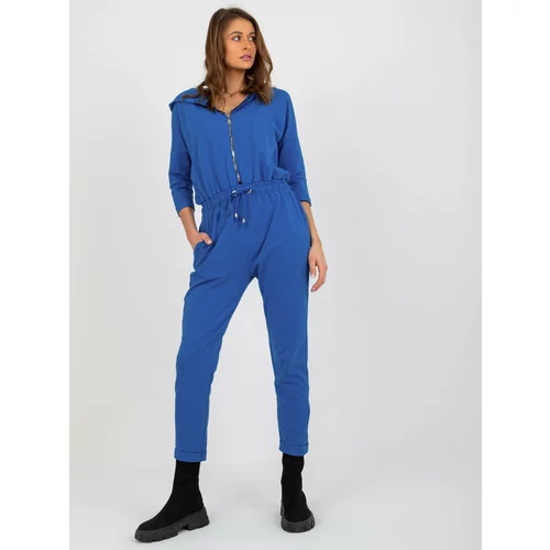 Fashion Hunters Dark blue overall with trousers and hood